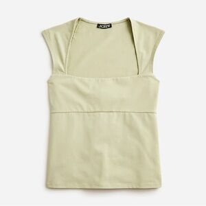 J Crew square neck top in sage green